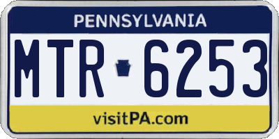 PA license plate MTR6253