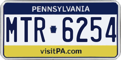 PA license plate MTR6254