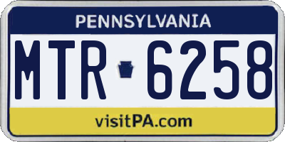 PA license plate MTR6258