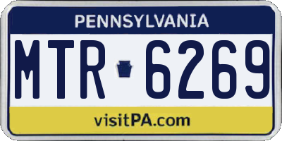 PA license plate MTR6269