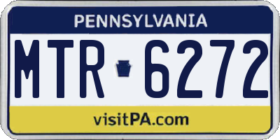 PA license plate MTR6272