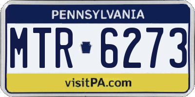 PA license plate MTR6273