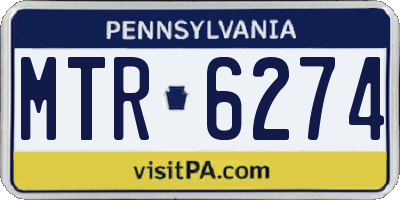 PA license plate MTR6274