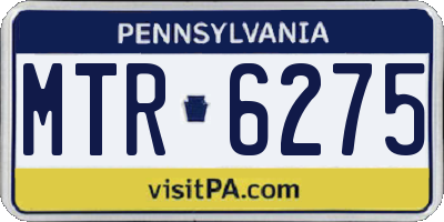 PA license plate MTR6275