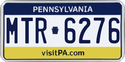 PA license plate MTR6276
