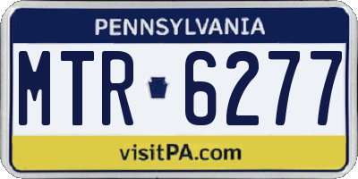 PA license plate MTR6277