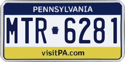 PA license plate MTR6281