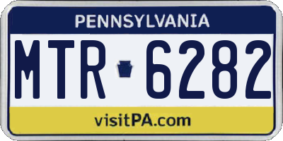 PA license plate MTR6282
