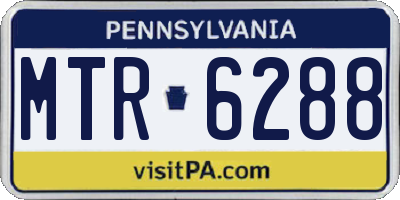 PA license plate MTR6288