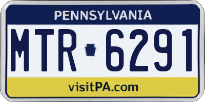 PA license plate MTR6291