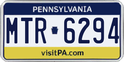 PA license plate MTR6294