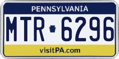 PA license plate MTR6296