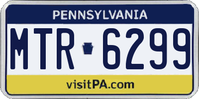 PA license plate MTR6299