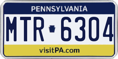 PA license plate MTR6304