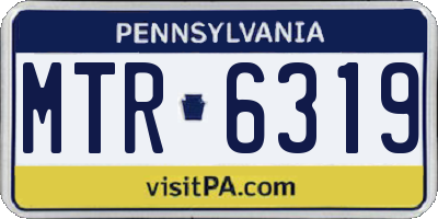 PA license plate MTR6319