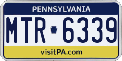 PA license plate MTR6339