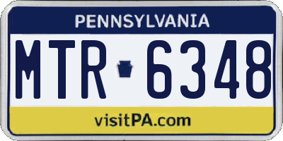 PA license plate MTR6348