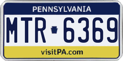 PA license plate MTR6369