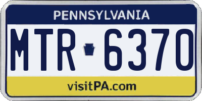 PA license plate MTR6370