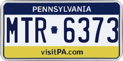 PA license plate MTR6373