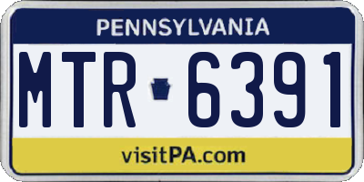 PA license plate MTR6391