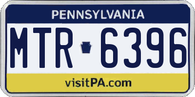 PA license plate MTR6396