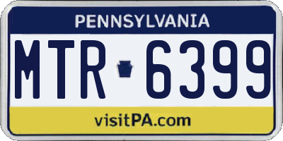 PA license plate MTR6399