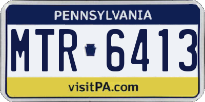 PA license plate MTR6413