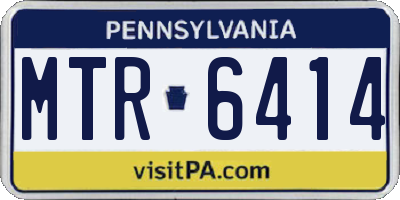 PA license plate MTR6414