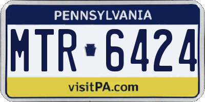 PA license plate MTR6424