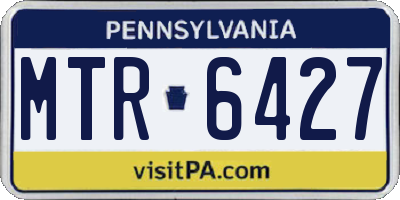 PA license plate MTR6427