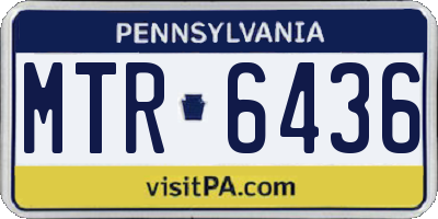 PA license plate MTR6436