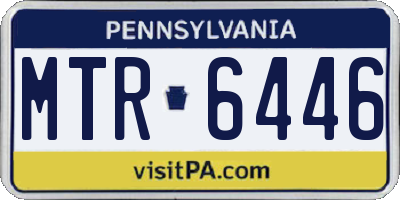 PA license plate MTR6446