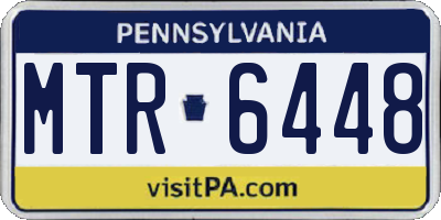 PA license plate MTR6448