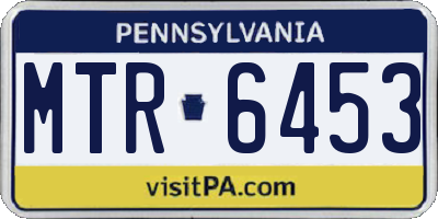 PA license plate MTR6453
