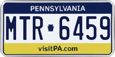 PA license plate MTR6459