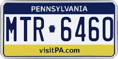 PA license plate MTR6460