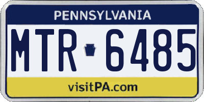 PA license plate MTR6485