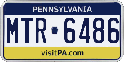 PA license plate MTR6486