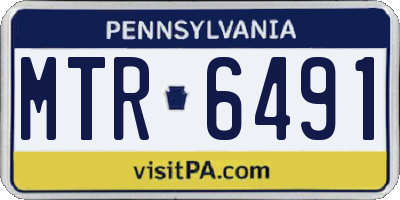 PA license plate MTR6491