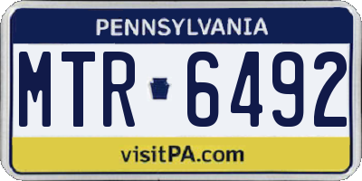 PA license plate MTR6492