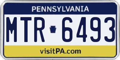 PA license plate MTR6493