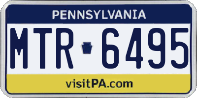 PA license plate MTR6495