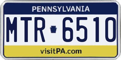 PA license plate MTR6510
