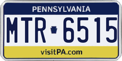 PA license plate MTR6515