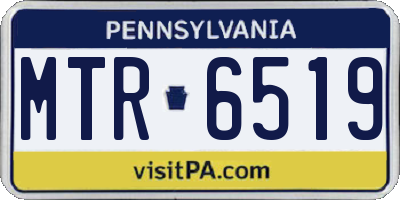 PA license plate MTR6519