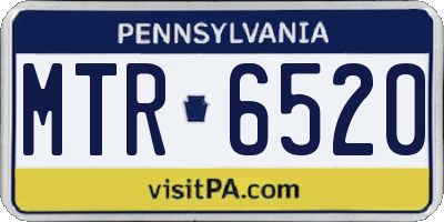 PA license plate MTR6520