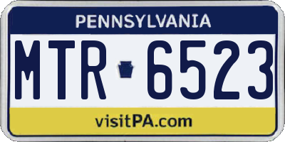 PA license plate MTR6523