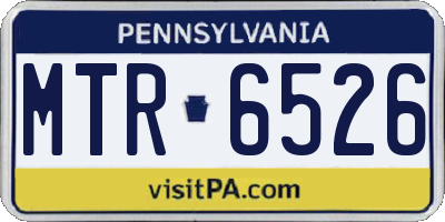 PA license plate MTR6526