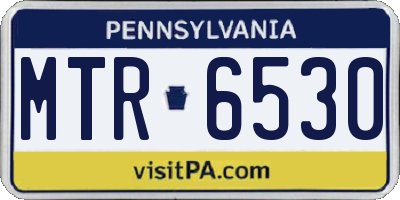 PA license plate MTR6530